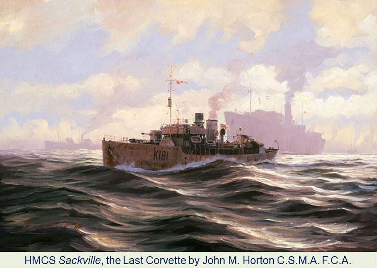 Painting of HMCS Sackville