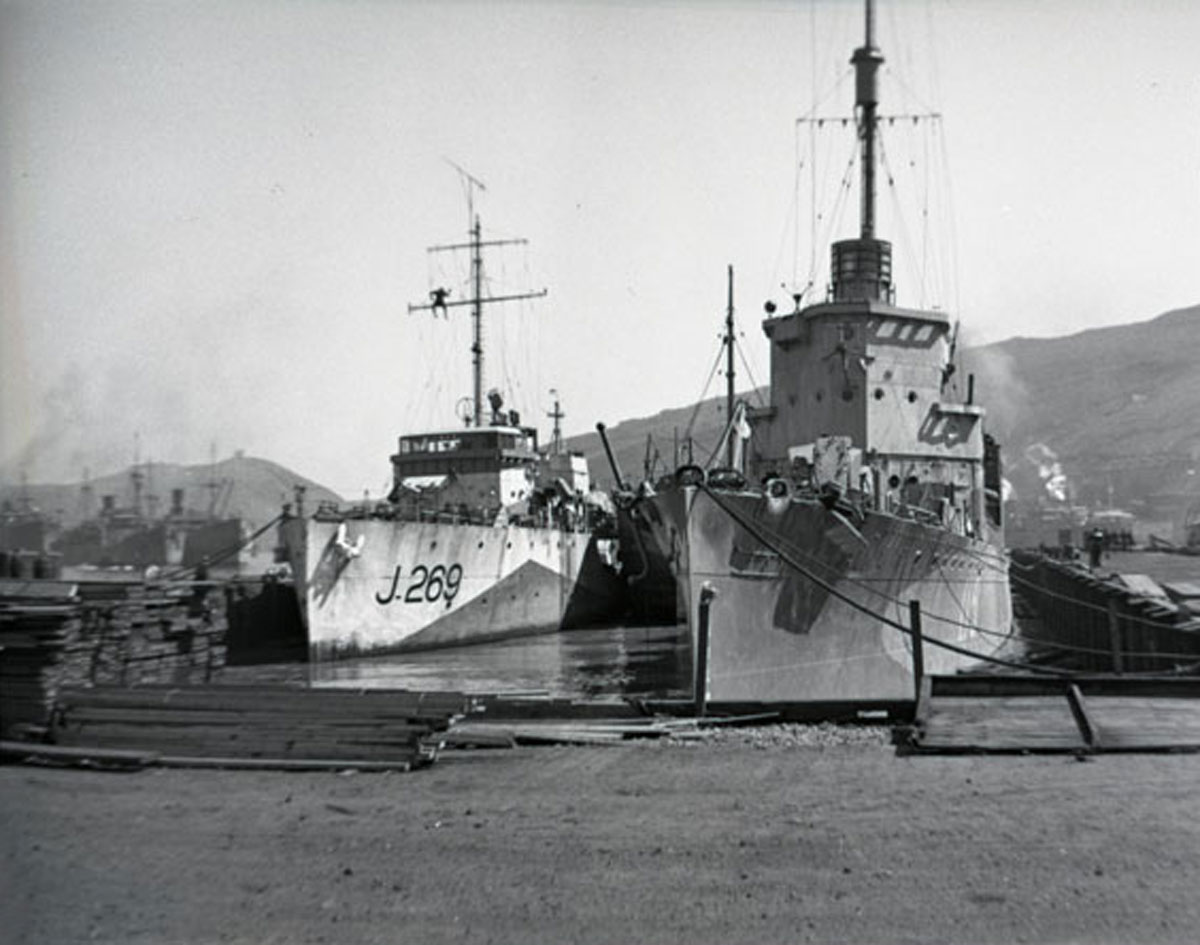 Warships in St. John's harbour